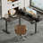 75 Inch L-Shaped Electric Height Adjustable Standing Desk with Drawers & Monitor Shelf, Ergonomic Corner Home Office Desk, with Hooks & Cable Management, Light Rustic Brown-897866535-897866539
