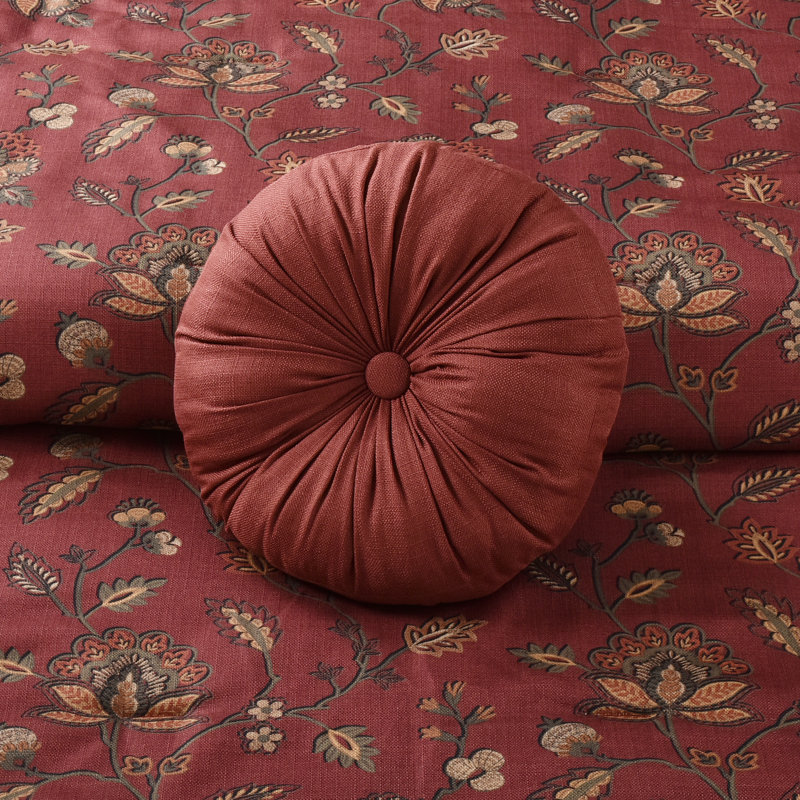 Coussin décoratif rond Bari - rouge