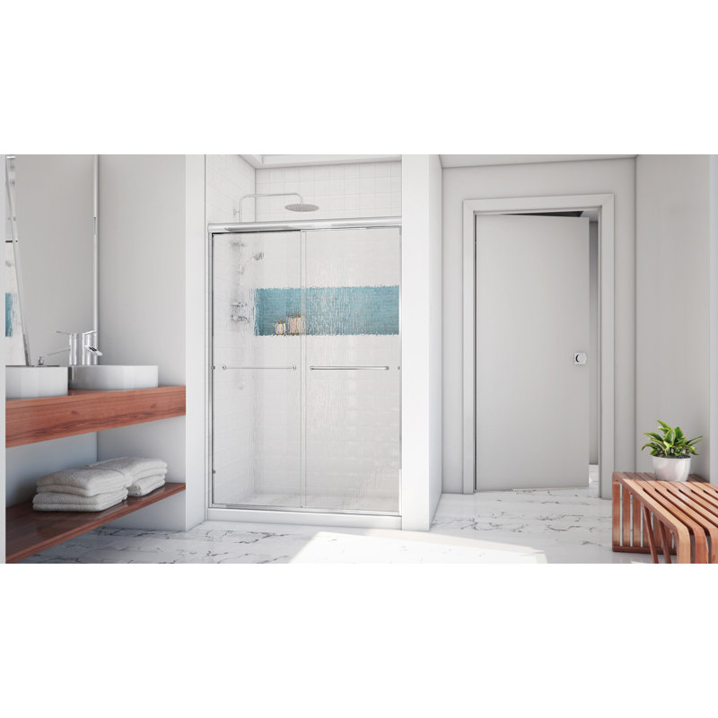 Porte de douche sans cadre Leser l 50 "x H 70,38" Leser, Chrome poli