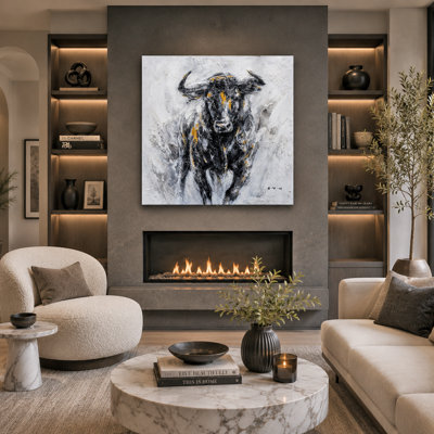 Fearless Ox - peinture sur toile tendue
