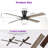 Karlena 52'' Dimmable Ceiling Fan with Lights and Remote 3CCT Mute Control 6 Speeds Timer