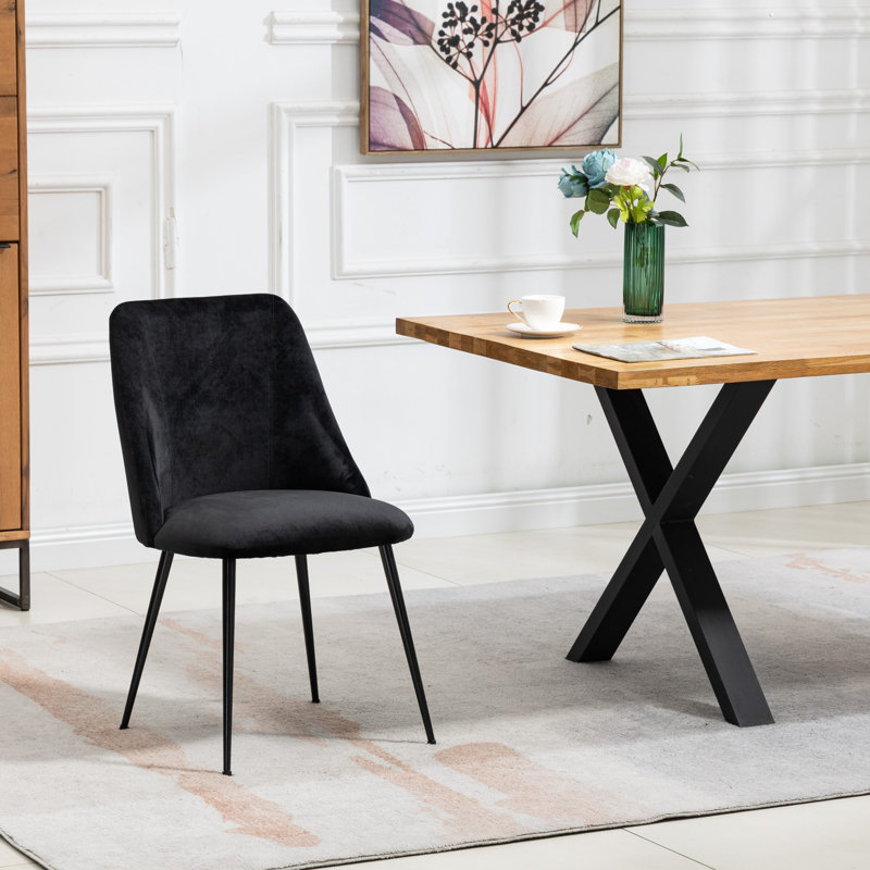 Corto 46cm H Velvet Upholstered Accent, Black