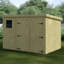 Shiplap Pent Wooden Shed-122103036