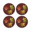 Autumn Leaves Vegan Leather Round Pebble Placemat-140084558