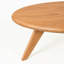 Table basse ronde en bois de chêne massif Petra - Table basse Mid-Century moderne fabriquée à la main-1252714200