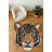 Feline Majesty Hand-Tufted Tiger Head Accent Rug