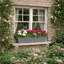 Bini Window Box, Contemporary Concrete Effect Plant Pot, Outdoor Windowsill Planter with Drainage Plug-166005203-166005200