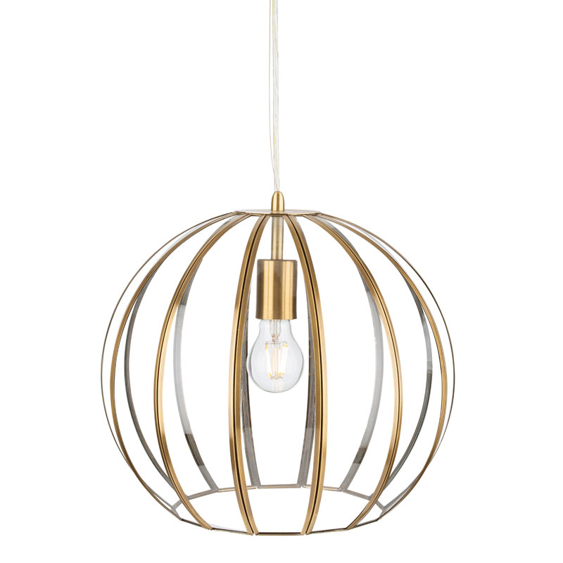 1 - Light Golden Bowl Pendant