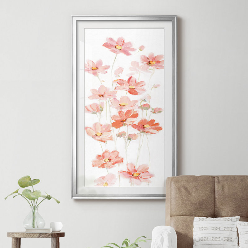 Coral Medley I - Single Picture Frame Painting, Silver Framed, 40" H x 20" W x 1" D