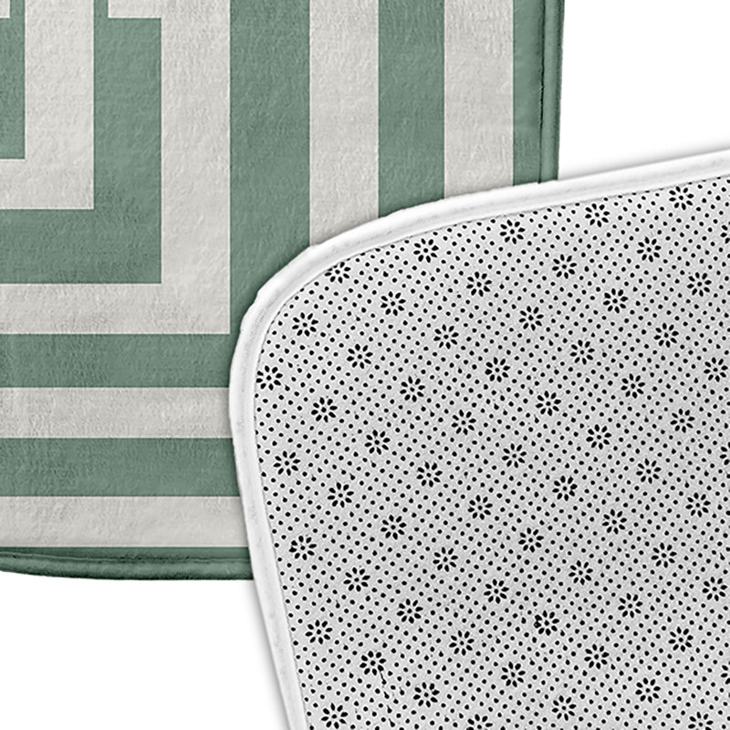 Microfiber Non-Slip Bath Mat, 17" W x 24" L, Green