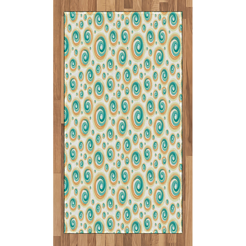 Tapis décoratif géométrique à haute densité en fibres longues, Rectangle 2 pi 7 po x 5 pi