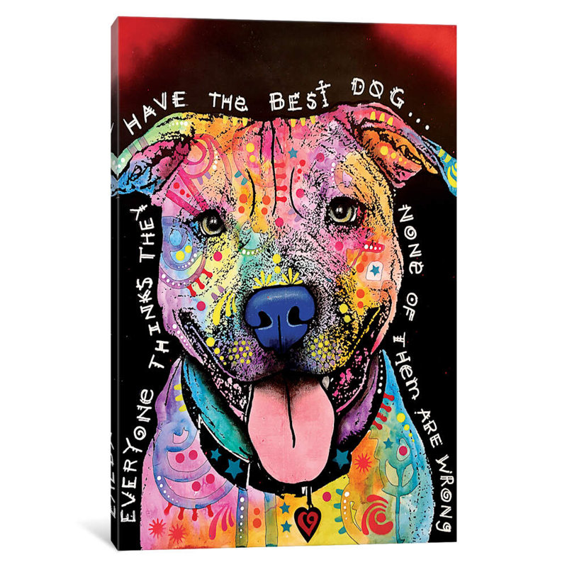 Best Dog by Dean Russo - Print on Canvas, 66.04 cm H x 45.72 cm W x 1.91 cm D, No Frame