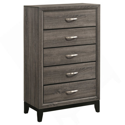 Gregory Grey Oak 5-Drawer Chest