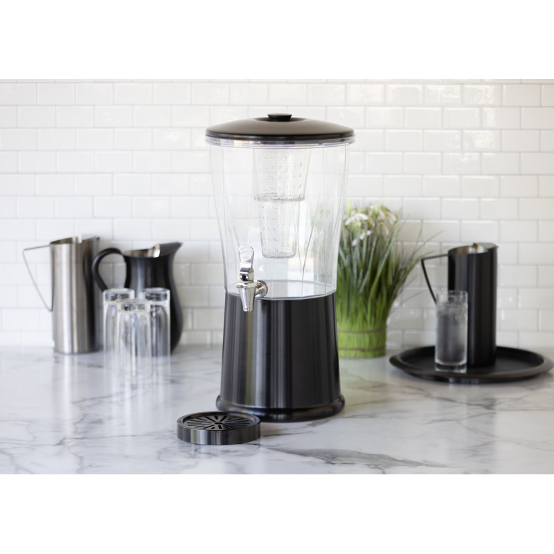 Acier inoxydable avec infuseur 3 gallons, Noir