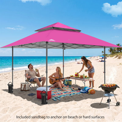 Pop Up Canopies 13 Ft. W x 13 Ft. D Steel Outdoor Straight Leg Canopy
