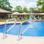 304 Stainless Steel Inground Pool Handrail - Corrosion-Resistant - 175 kg Capacity - Blue Non-Slip Cover - Accessories Included