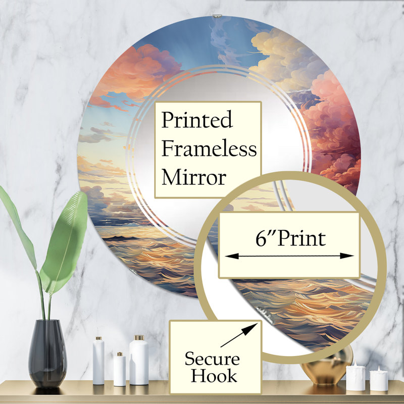 Goulaine - Miroir mural rond, 32 po x 32 po