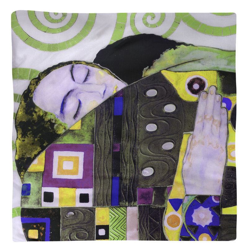 Gustav Klimt Cotton Square Napkin, Yellow /Green