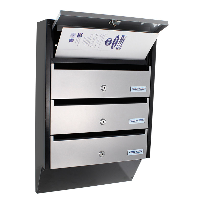 Stateburg Steel Wall Mounted Post Box
