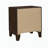 Walnut Finish Nightstand With 2 Ample Drawers