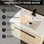 Oak 30 Inch Bathroom Vanity With Resin Countertop Sink, 2 Doors Bathroom Cabinet Set