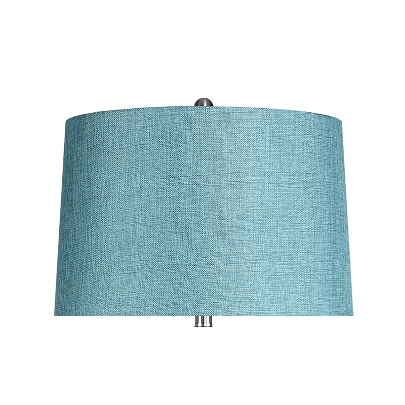 Lampe sur pied 65 po Matzke, Turquoise, Nickel brossé