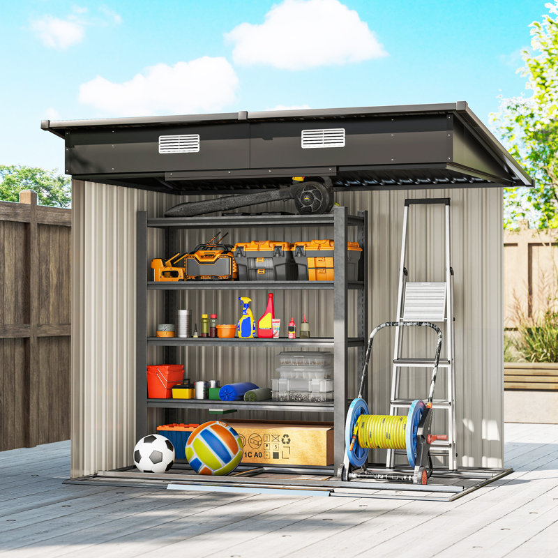 Garden Storage Shed, Grey