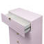 Commode rose à finition ultrabrillante