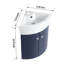 Ensemble de meuble-lavabo de coin pour salle de bain en coin