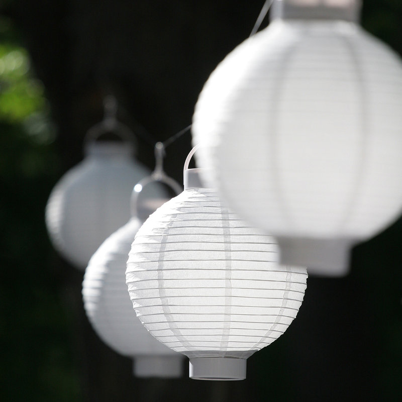 White Solar Powered Lanterns - 3 Count