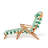 Club Chair - Teak - Crew Canyon Green Stripe-269418255