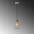 Elegant Gold Chandelier, Metal Body, 5.5 x 5.5 x 48.8 Inches | 1 x E27 Socket (Max 40W, Bulb Not Included) | Stylish Lighting Fixture for Living Room & Dining Room, IP20 Rated, Modern Home Decor-1431778966