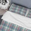 Tartan à carreaux bleu et rouge - Ensemble de housse de couette abstrait - Microfibre de polyester-315171356