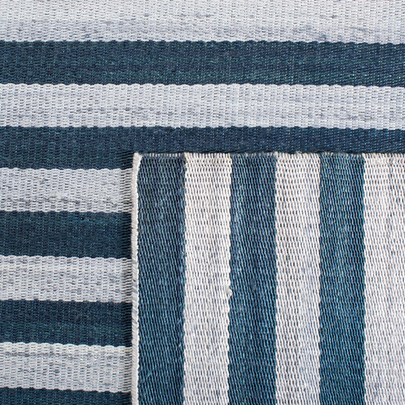 Ralph Lauren Cameron Stripe Viscose Striped Rug, Rectangle 6' x 9'