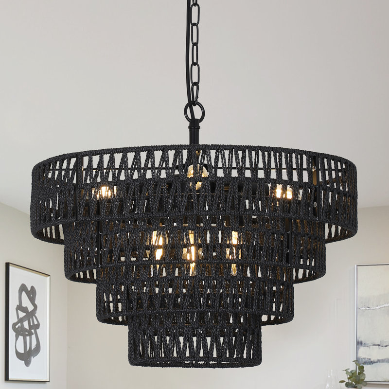 Carilla 6 - Light Dimmable Chandelier, Black