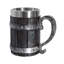 Grande tasse à bière en acier inoxydable de style nordique Viking