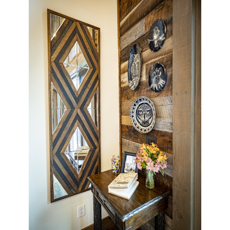 Solid And Engineered Wood Rectangle Wall Mirror