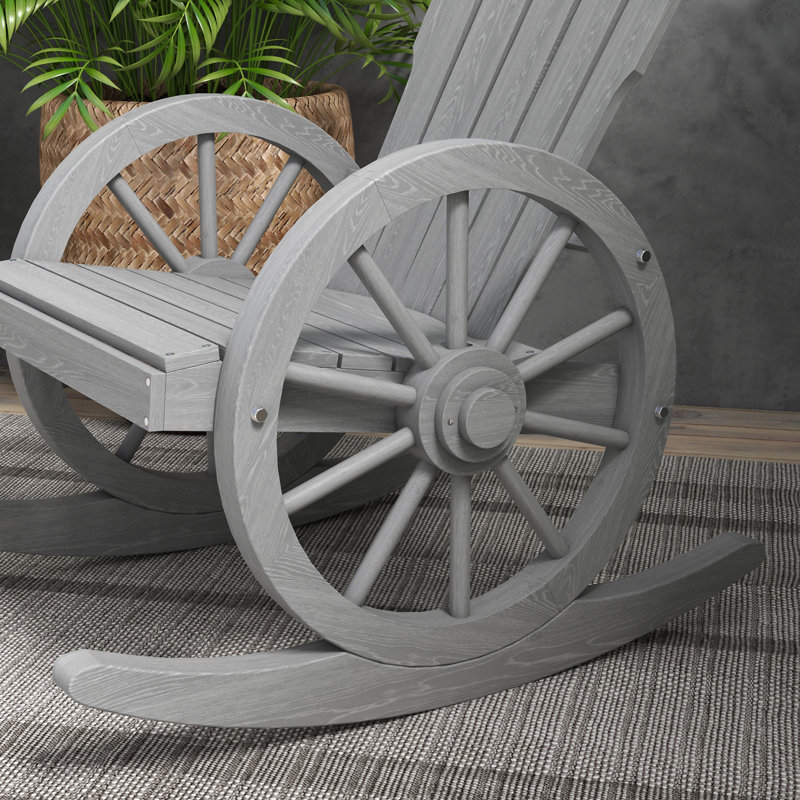 Chaise berçante en bois Outsunny (excluant la table)