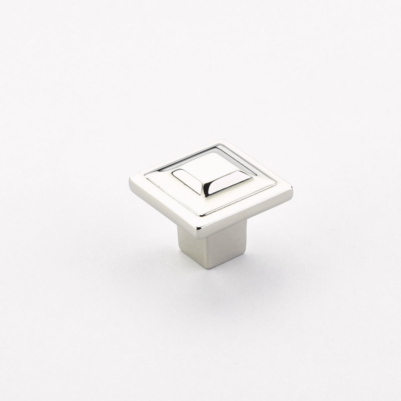 Menlo Square Knob, Polished Nickel