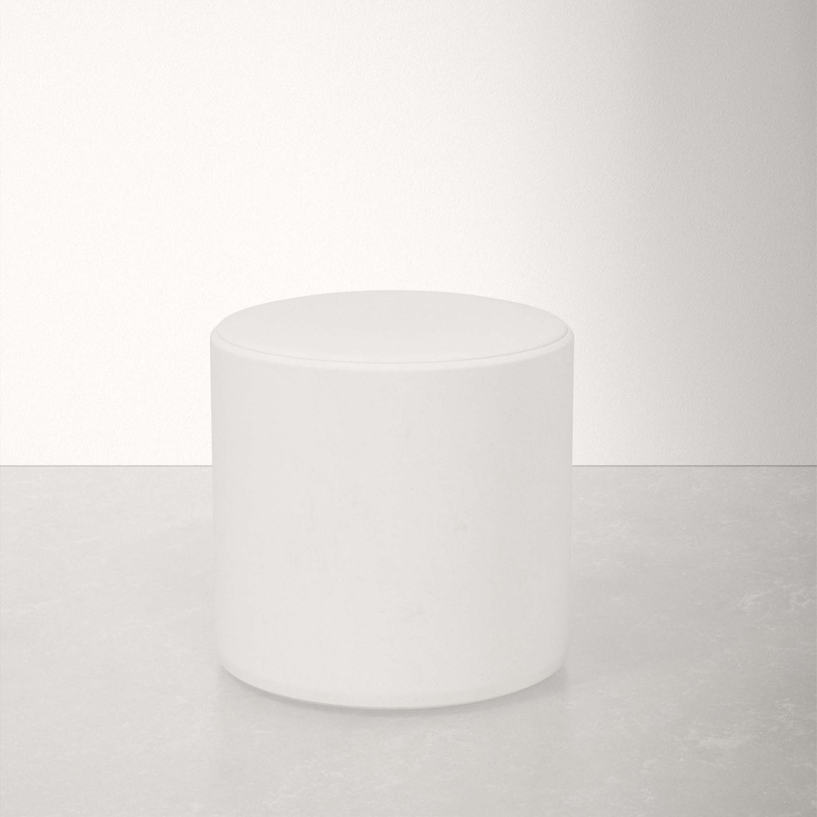 Orlando Upholstered Ottoman, Bella Light Gray Performance Velvet