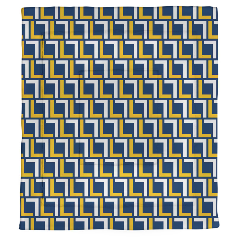 Édredon simple Football Luxury, Édredon grand, Bleu marine / or / blanc