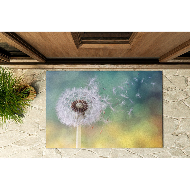 Non-Slip Floral Outdoor Doormat