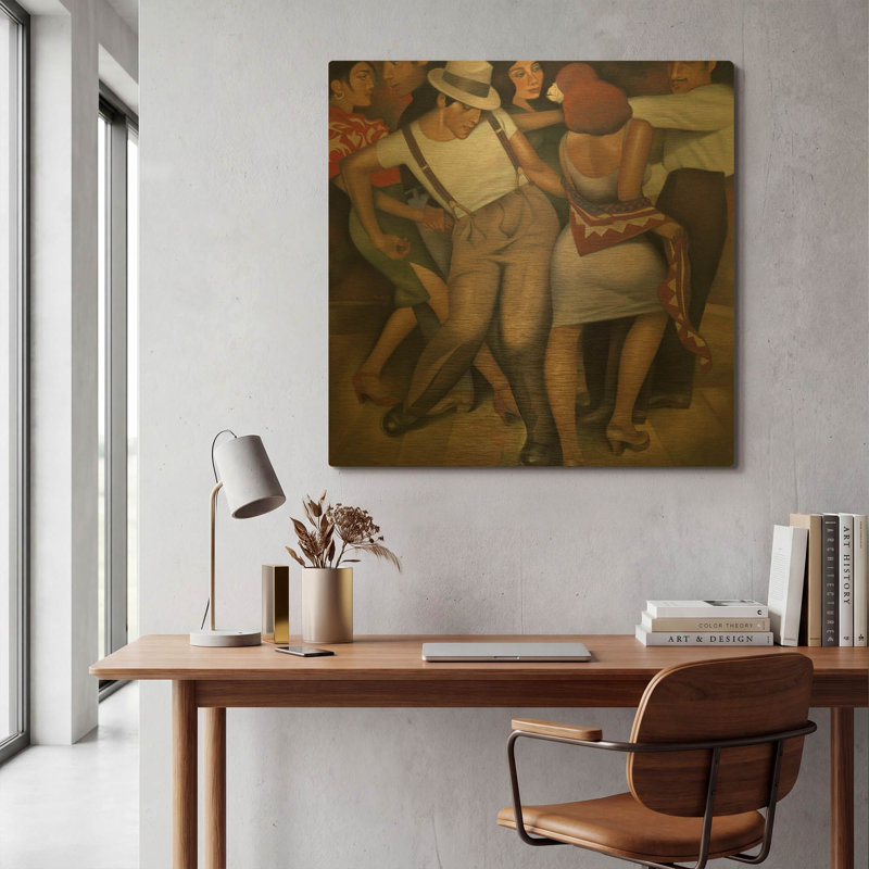 Tableau mural en métal doré « Latino Jazz » de Gary Kelley, 91,4 cm x 91,4 cm, 36"x36"