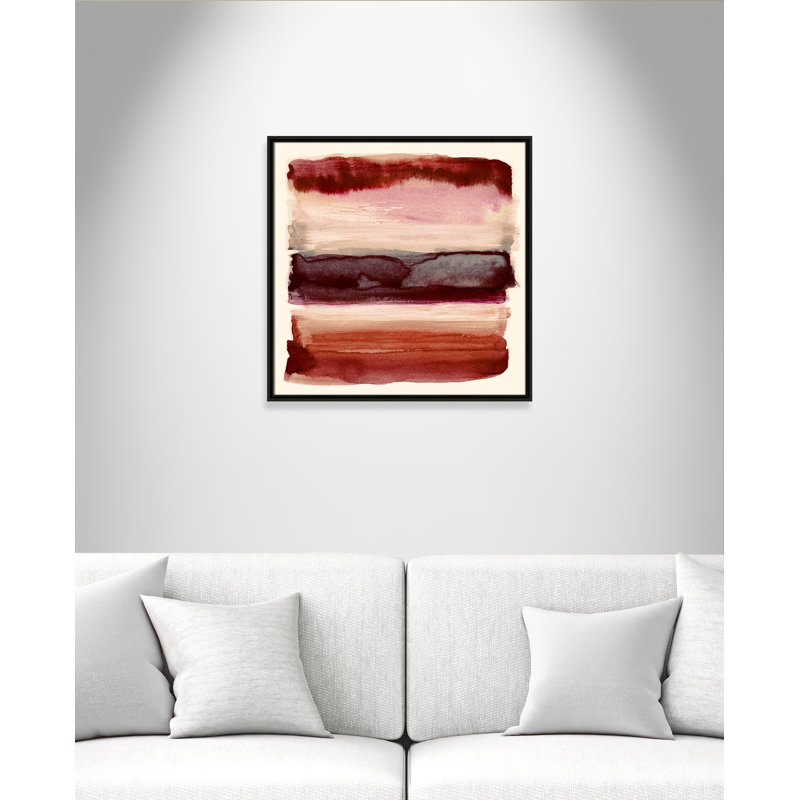 «Burgundy Sky II» par Nan, Espresso, H 25,5 po x l 25,5 po