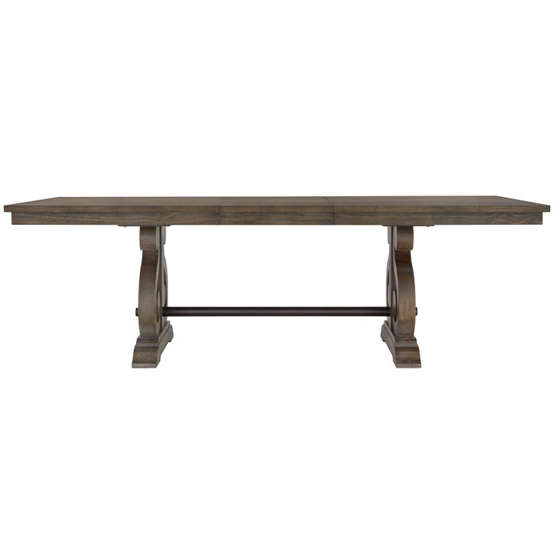 Table de salle à manger extensible en bois de pin Heneretta