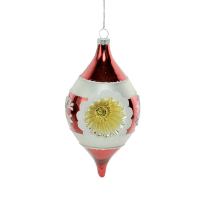 6'' Glass Plants & Flowers Finial Ornament