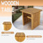 Table d'appoint carrée en bois d'acacia Brewsty