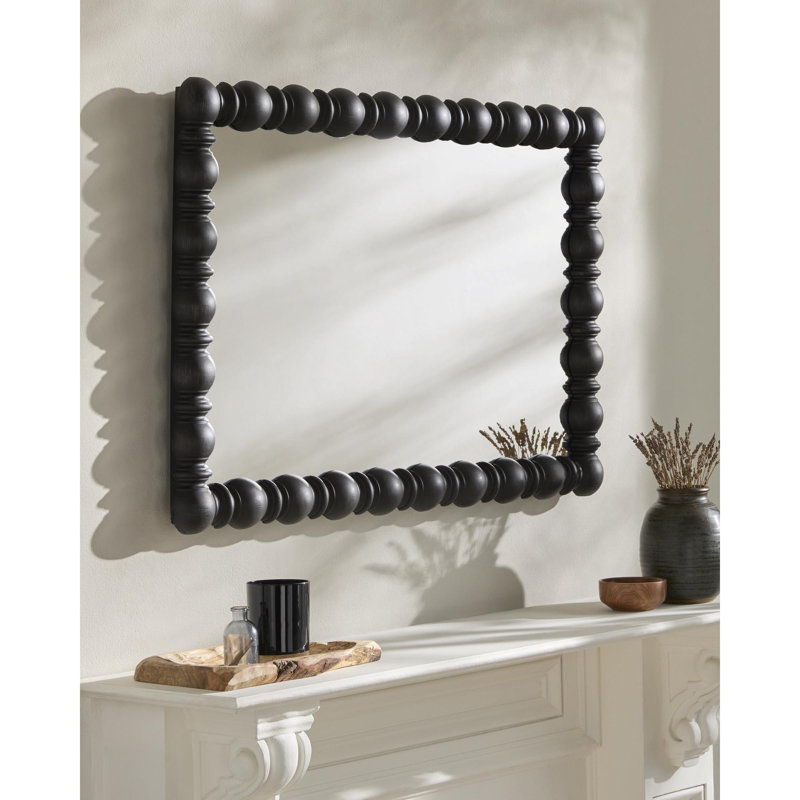Castellanos Mirror, 36" x 24", Black
