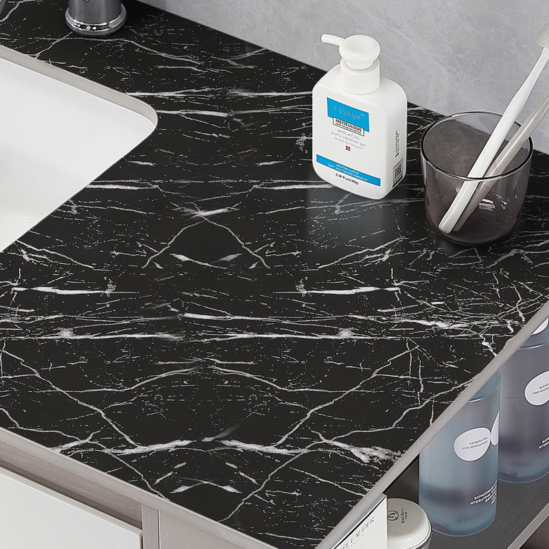 3m x 61cm Peel and Stick Tile, Black