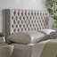 Modern Tufted Button Headboard, Slate Grey Upholstered Solid Wood Adjustable Queen Size Headboard for Bedroom